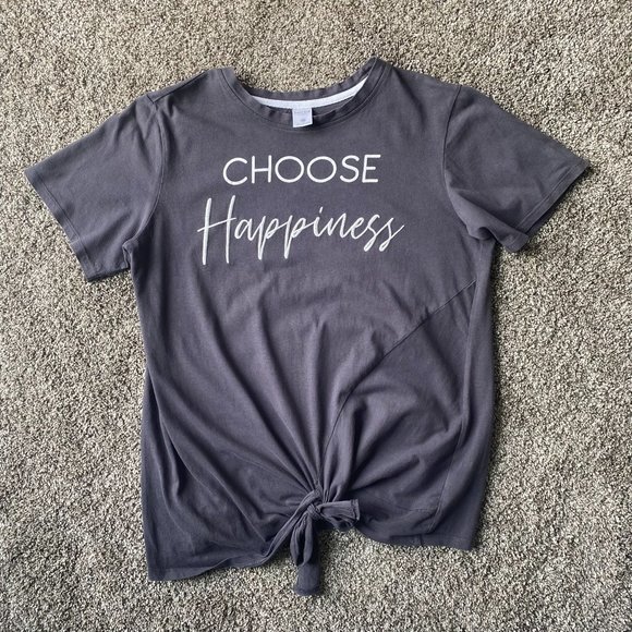 Sweet Soul clothing Choose hapiness gray tee Size M - Picture 2 of 10